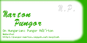 marton pungor business card